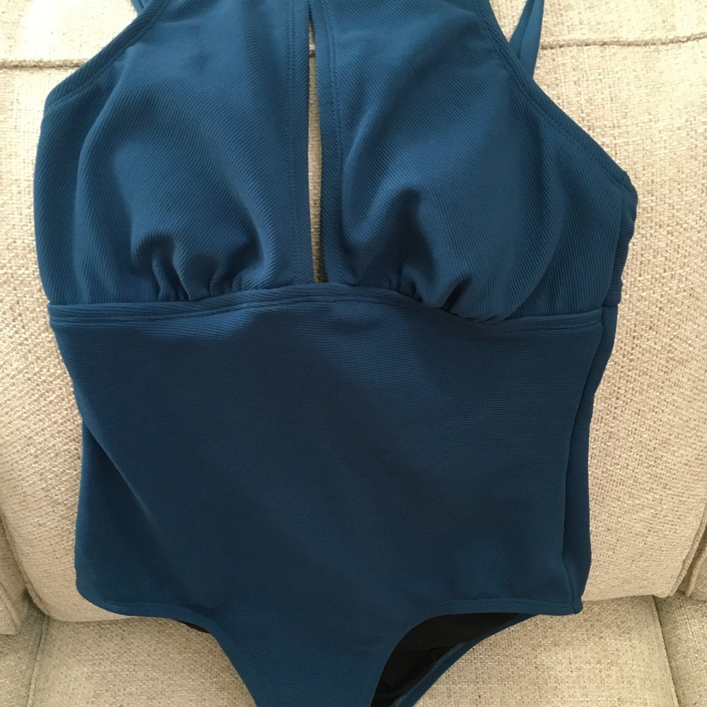 Teal one piece swimsuit